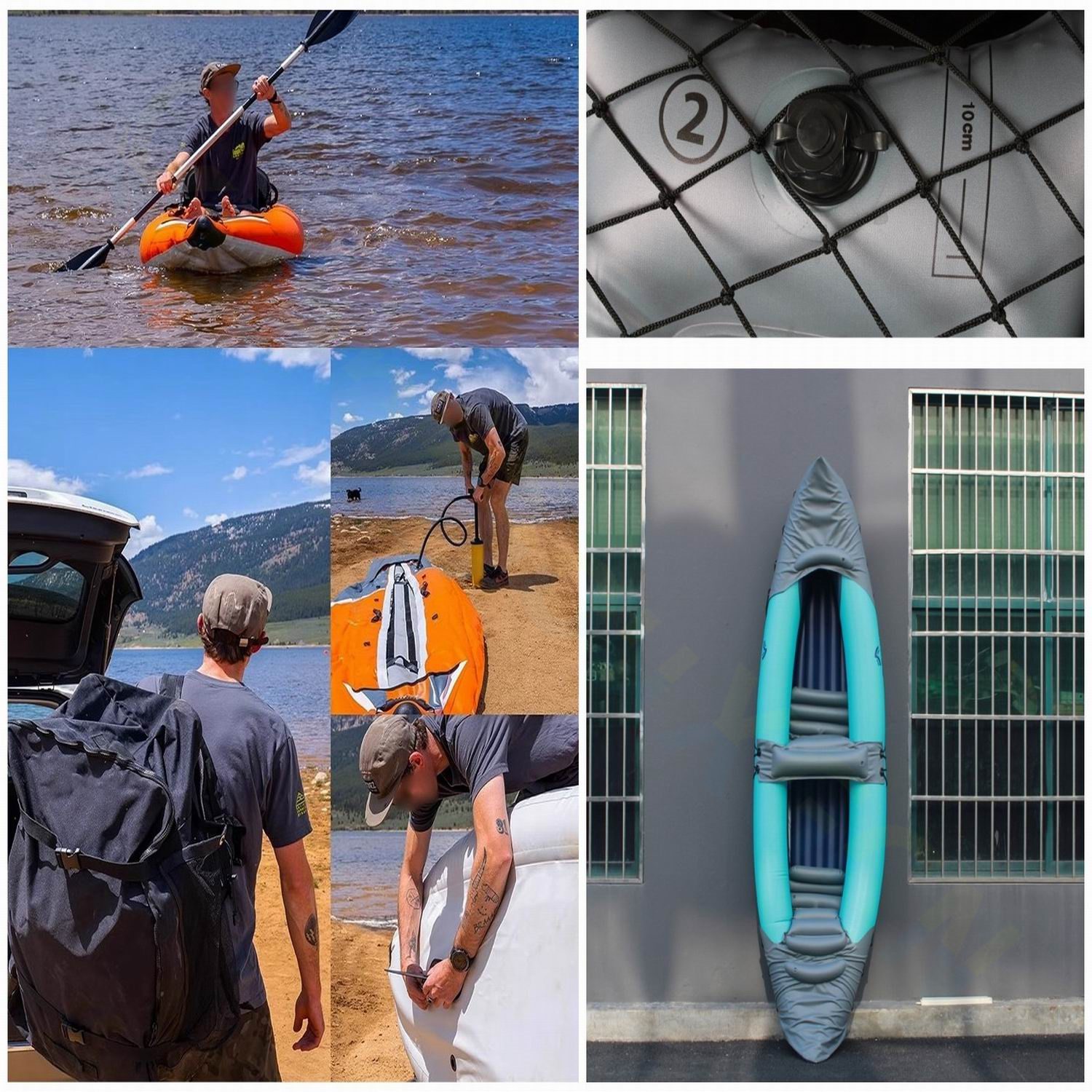 PVC Inflatable Kayak Canoe 1 P - Fishing Kayak Inflatable ulasan dan harga